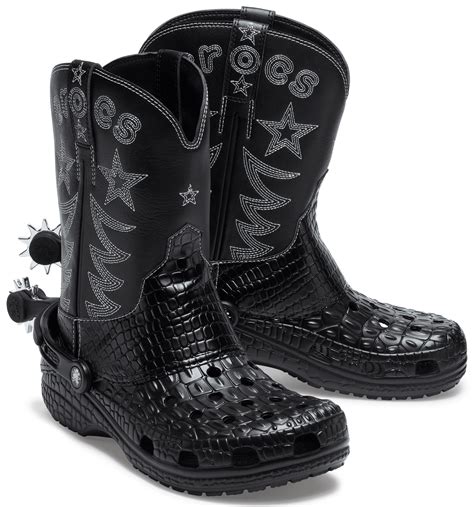 cowboy crocs|There are cowboy boot Crocs now 